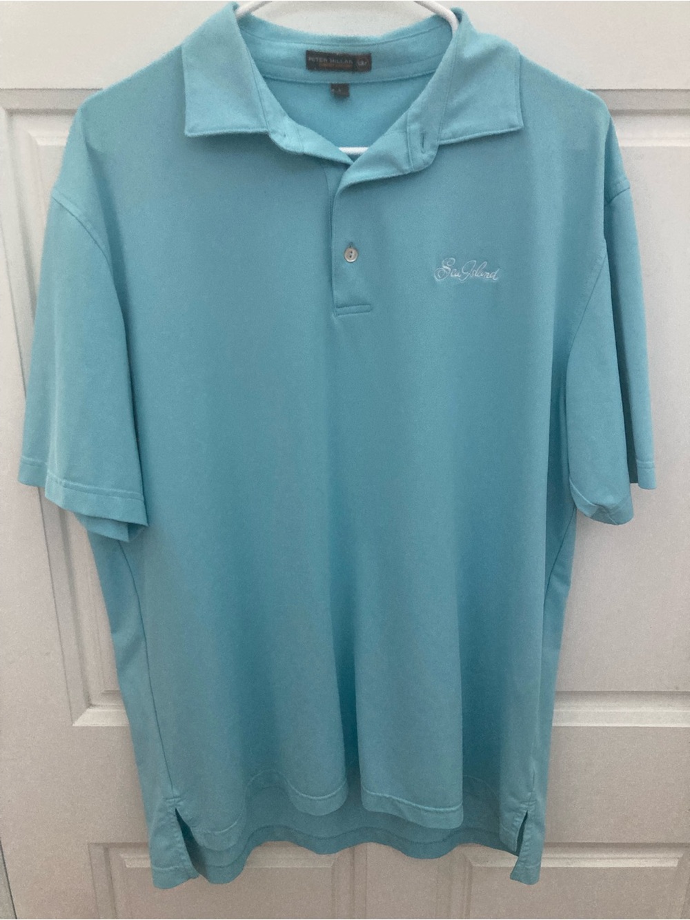 Peter Millar Turquoise Short-Sleeve Polo Shirt